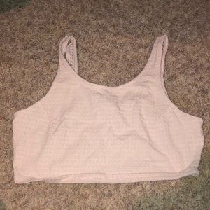 pink crop top
